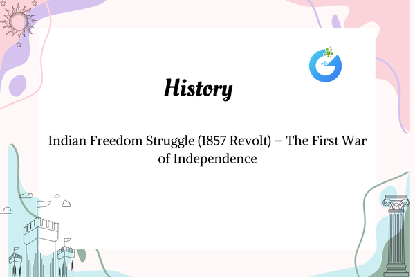 Indian Freedom Struggle (1857 Revolt) – The First War of Independence